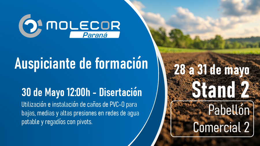 Molecor Paraná llega a Expo Pioneros del Chaco con grandes avances para el sector