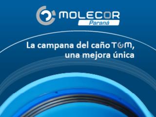 La campana o copa del tubo TOM de PVC Orientado